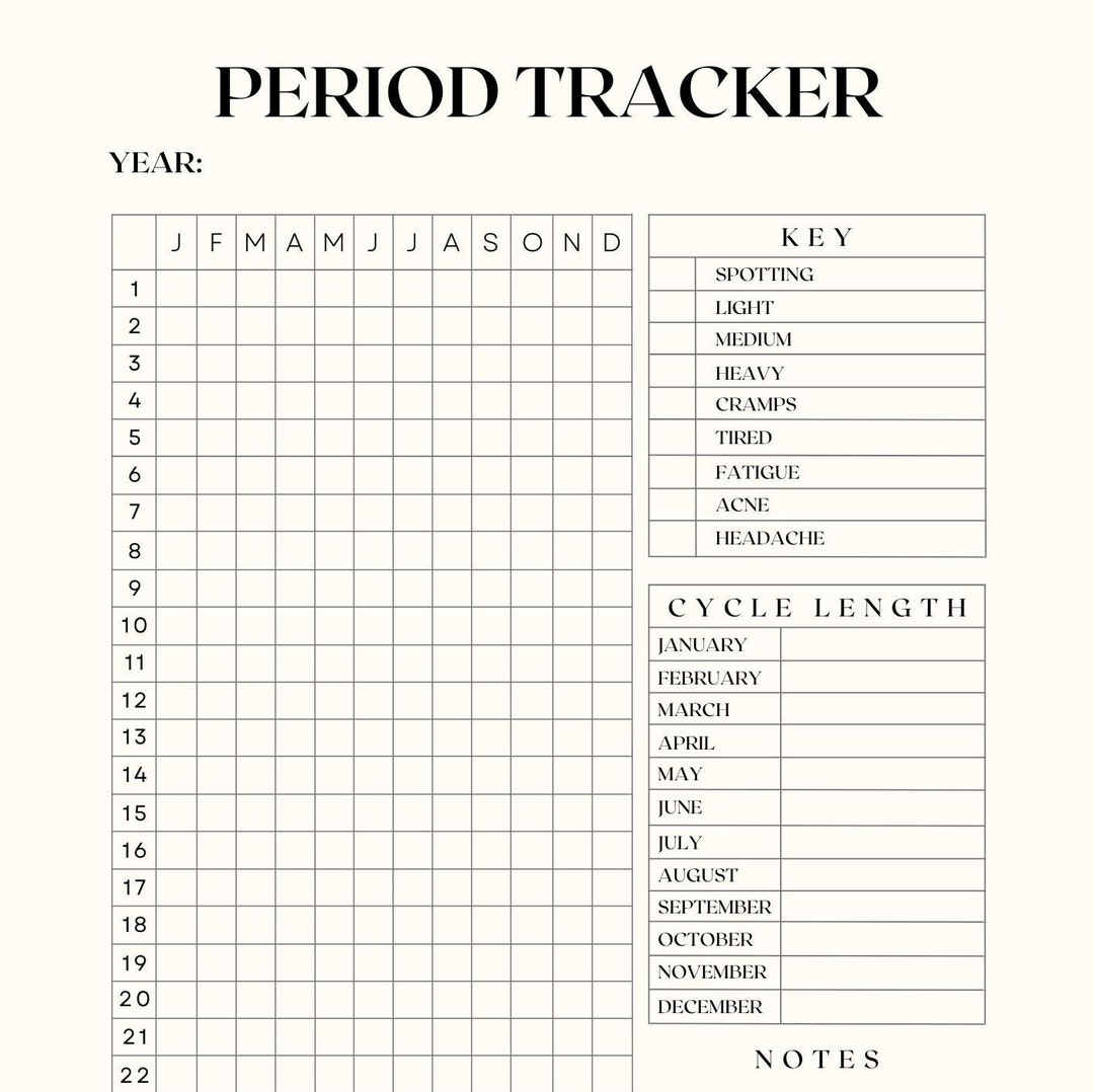 Period Tracker - Etsy
