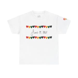 Juneteenth 1865 Hearts Tee
