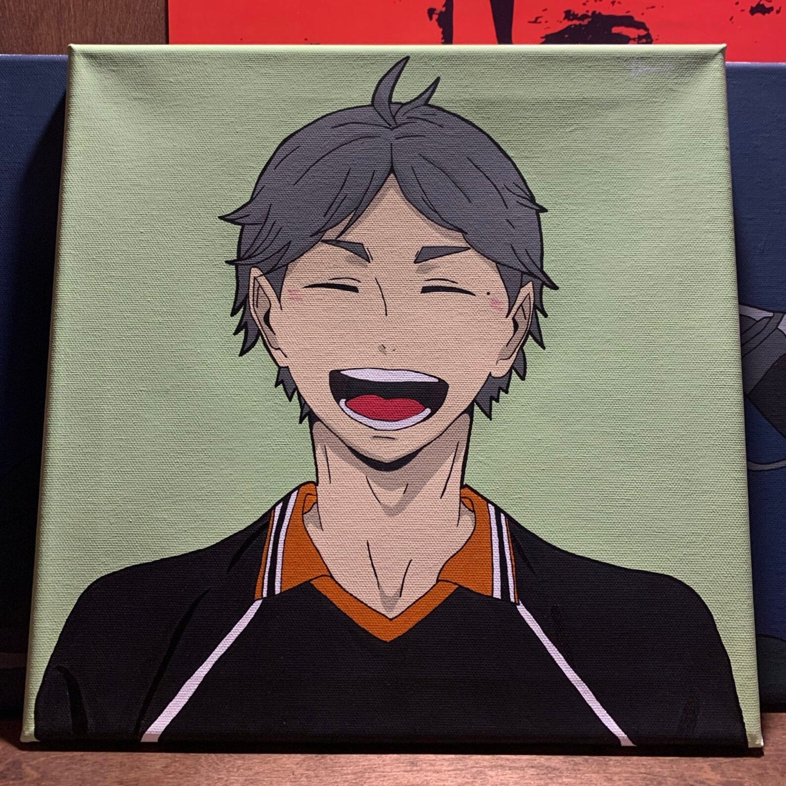 Haikyuu 12x12 Sugawara Acrylic Painting Etsy