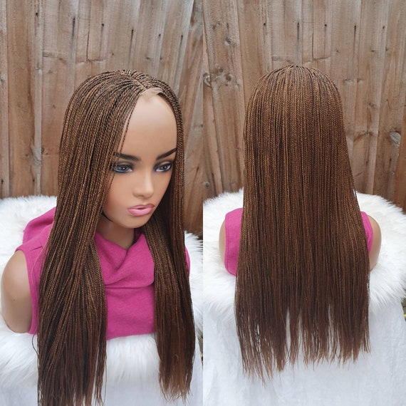 Hand Made Braided Micro Twist Wig / Senegalese Twist 26 Inch 