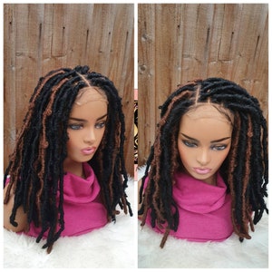 Butterfly Locs Braided Wig/ locs wig /4×4 closure/wig for black women 18 Inch