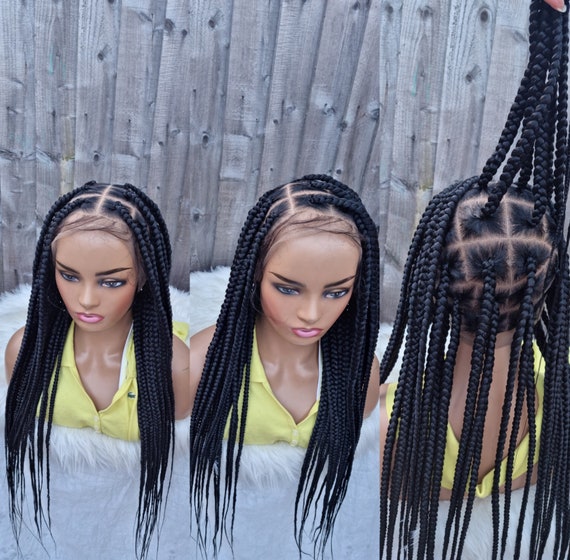 Handmade Braided Knotless Box Braids Wig 28 Inch - Etsy display picture 3