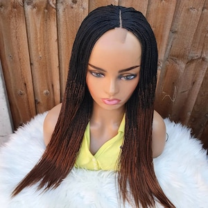Micro Twist ombre braided wig / Senegalese twist / 18 inch (color 1 and 30)