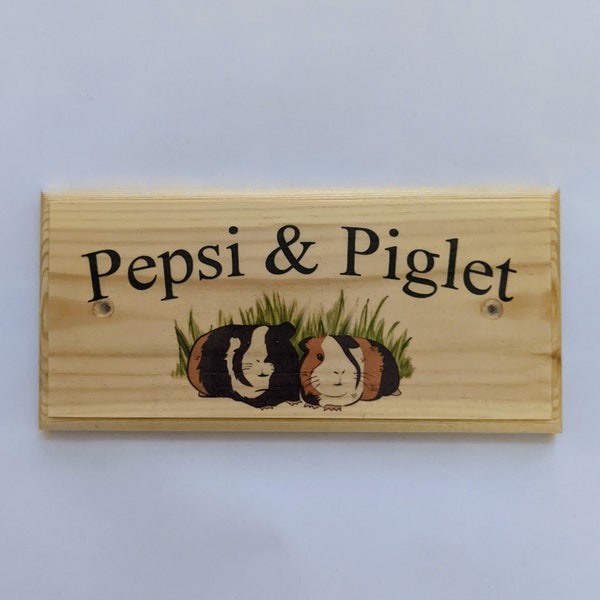 Personalised Guinea Pig Sign, Custom Guinea Pig Name Plaque, Guinea Pig House Name Sign, Guinea Pig Pet Gifts, Small Animal Gifts