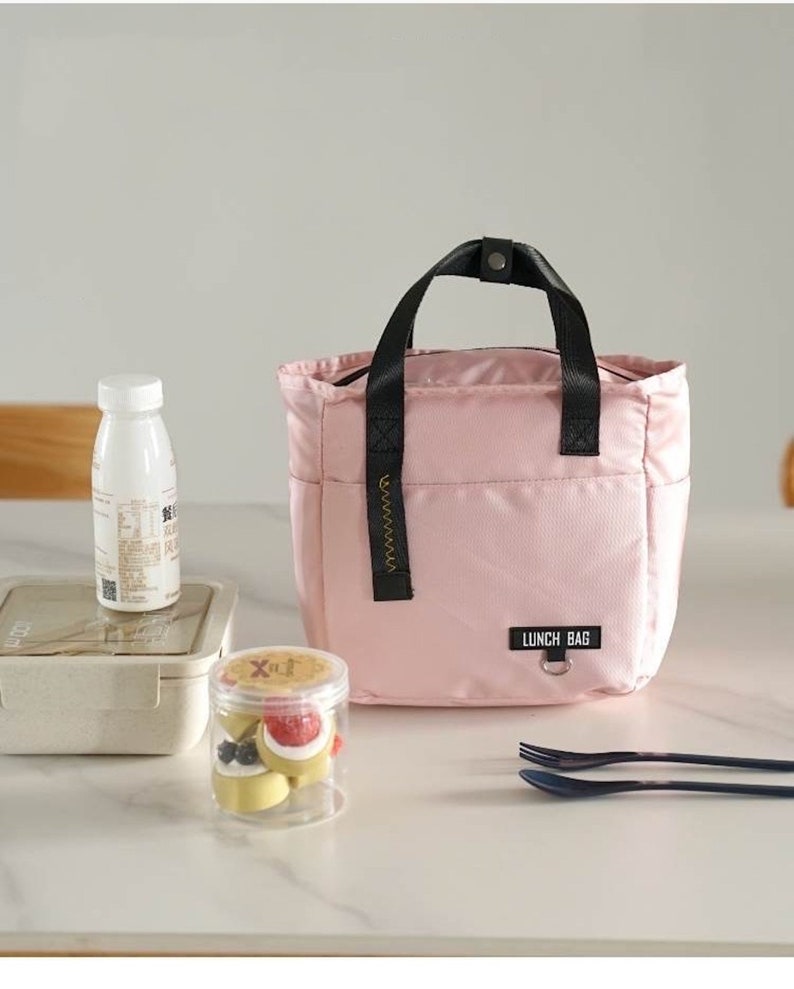 Insulated Waterproof Lunch Bag for Adult/Kids Work School Picnic Easy to Clean Minimalism image 1