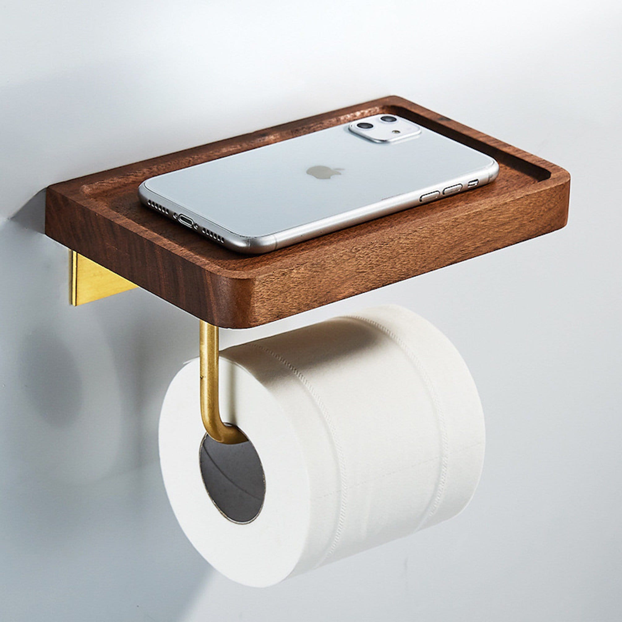 ADAM Toilet Roll Holder With Shelf, Toilet Paper Holder 