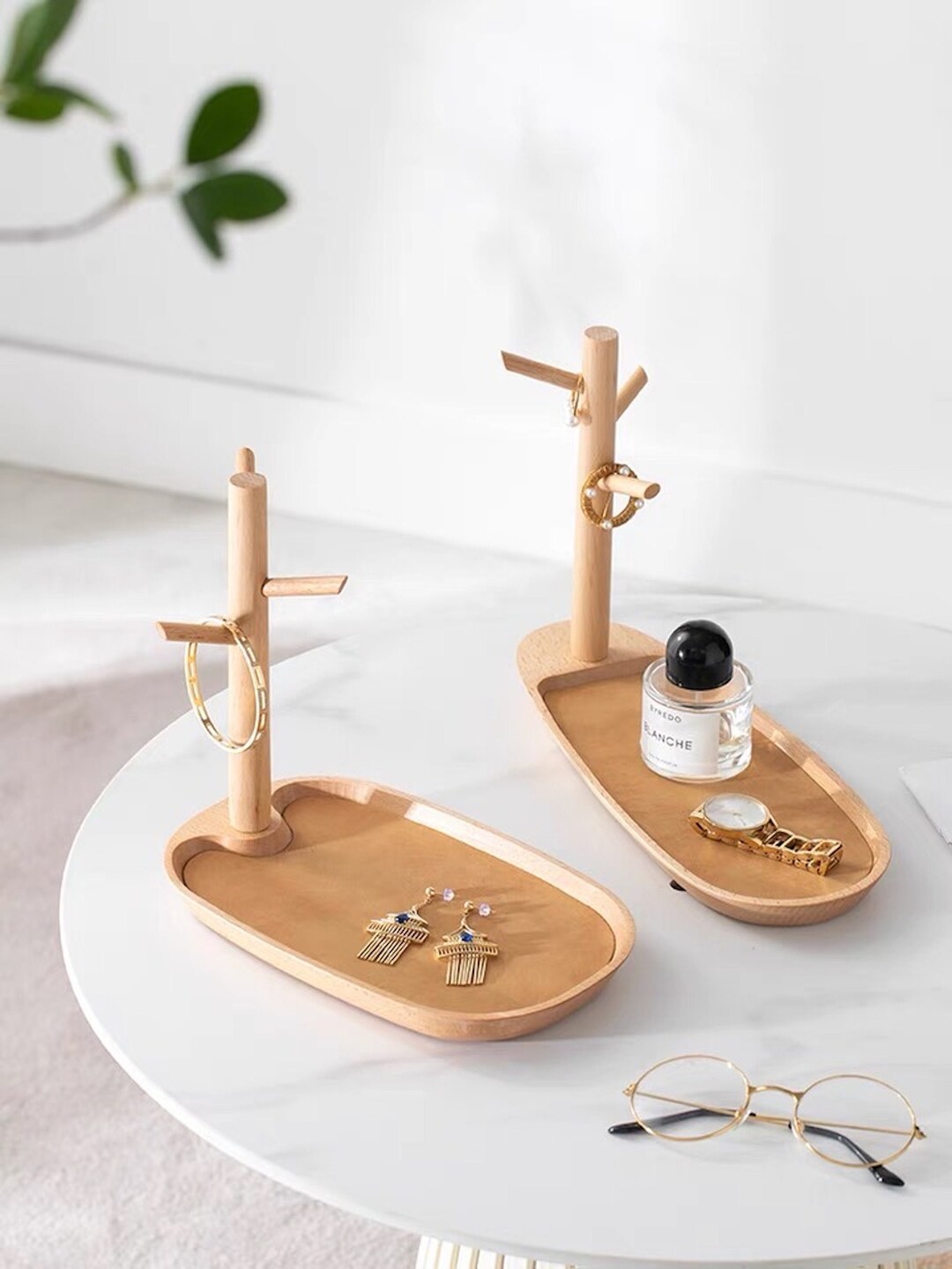 Wood Tabletop Key Tray Beech Key Storage Rack Wooden Valet Etsy