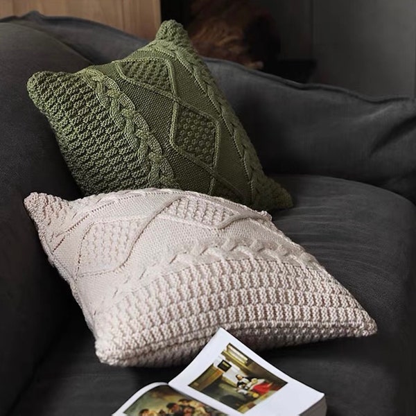 Cable Knit Pillows Etsy
