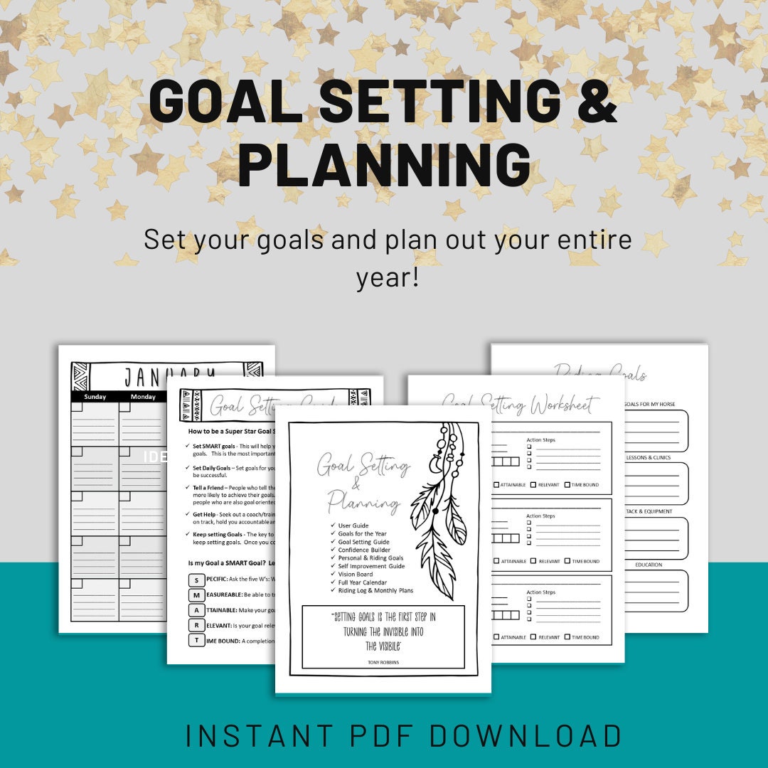 Goal Setting | Barrel Racing Logbook | Goal Setting Planner Download ...