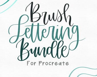 May include: Brush Lettering Bundle for Procreate. A digital art product for creating custom lettering.