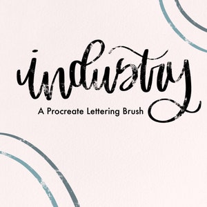 Pincel de letras Procreate de la industria, Pincel de caligrafía, Pincel digital, Pincel Procreate