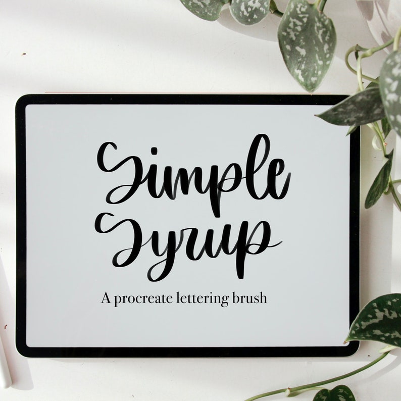 Syrup Cursive Simple Syrup Procreate Lettering Brush - Etsy