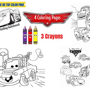 Two Fast Race Car Crayon Pouch Kit - Mcqueen Party - Lightning Birthday ...