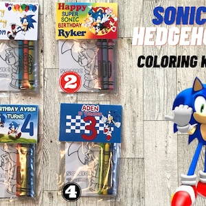 Sonic the Hedgehog Coloring Packs, Sonic the Hedgehog Party Favors, Sonic the Hedgehog Coloring Pages, Sonic the Hedgehog Party Packs,