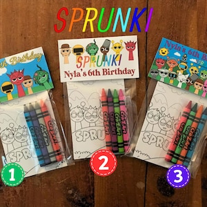 Sprunki Birthday Party Favors| Fun & Unique Party Gifts for Kids | Custom Party Favors for Sprunki Themed Parties