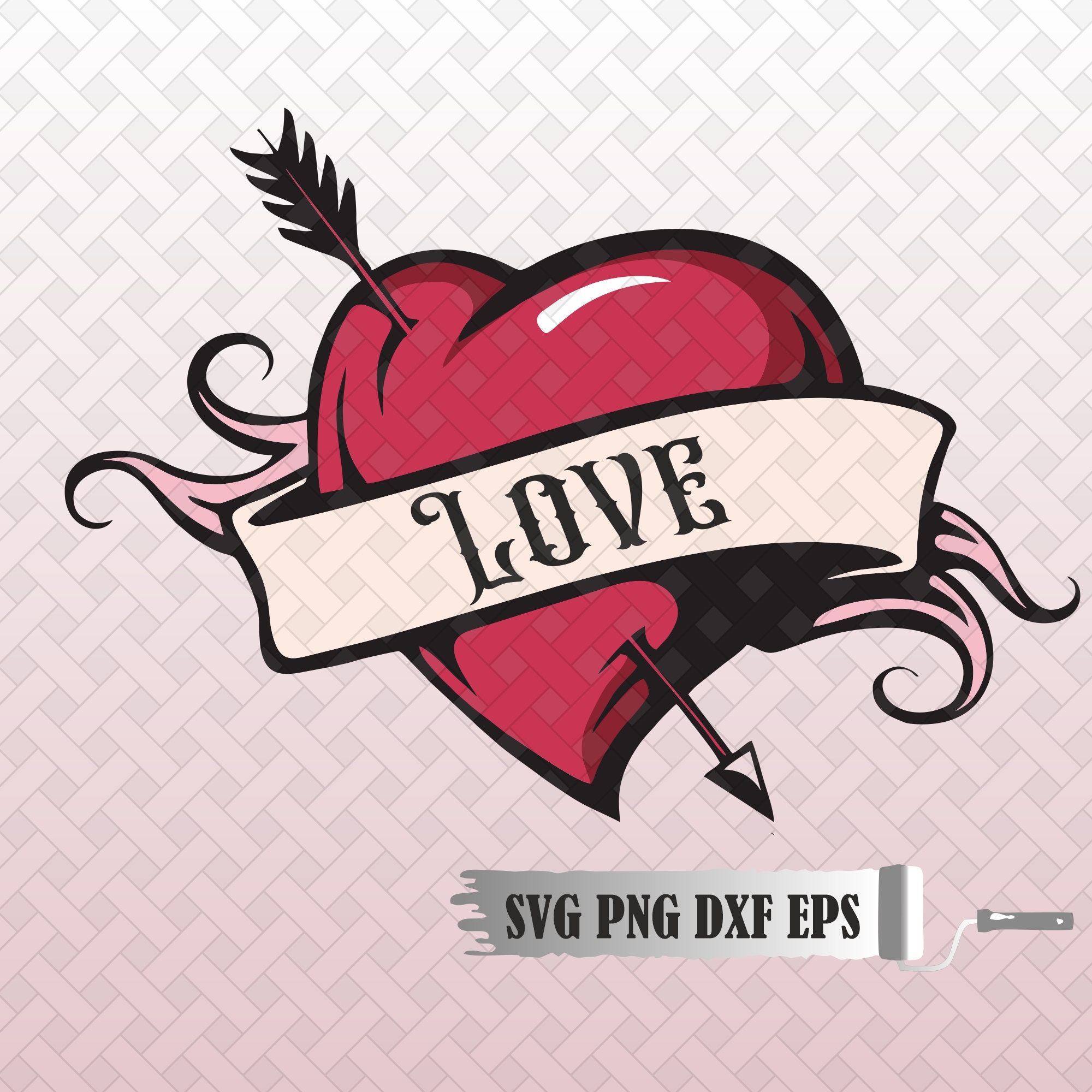 Love Svg Png Dxf Eps , Valentines Day Svg, Valentines Svg, Cuttable ...