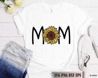 Mom Sunflower Design SVG, Mother design png , Digital Download, Mother's day svg png, Mom png, Mommy PNG