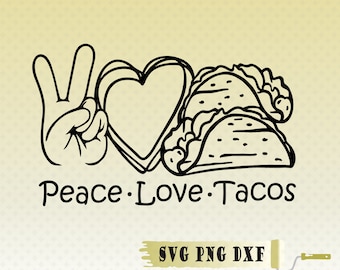 Peace love Tacos svg, Taco svg, Sublimation design, Digital design, Sublimation, DTG printing, Taco sublimation svg, peace love tacos svg