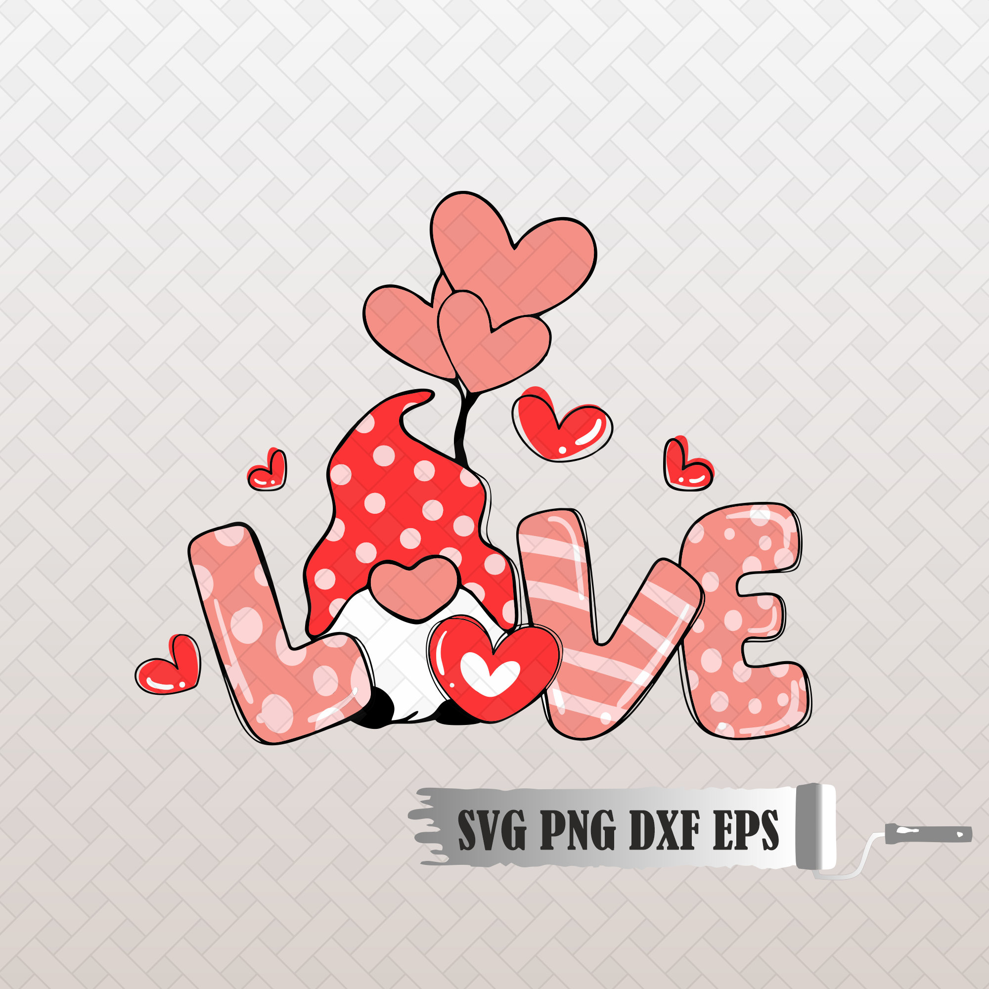 Love Gnome SVG Valentine's Day Svg Gnome Valentine Svg - Etsy
