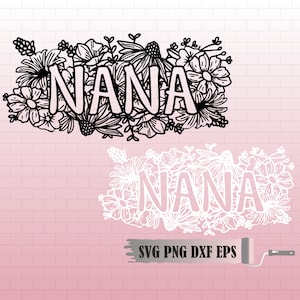 Best Nana SVG design - Blessed Nana SVG file for Cricut - Nana SVG - Digital Download, Nana Flower svg