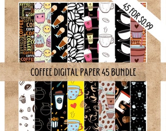 Papel de café digital/imprimible