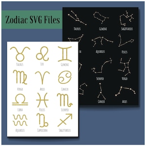Zodiac SVG Files. All Zodiac Signs Together In A SVG File.