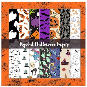 Digitales Halloween Papier. Printable/Digital Halloween Papier.
