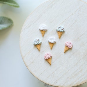 Eis Ohrstecker | Handgemachte Polymer Clay Eistüte Ohrstecker | Sommer-Eis-Ohrstecker