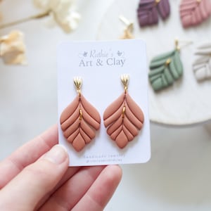Fall Foliage Polymer Clay Dangle Earrings | Autumn Earrings | Polymer Clay Fall Leaves Earrings | Boho Fall Dangle Earrings