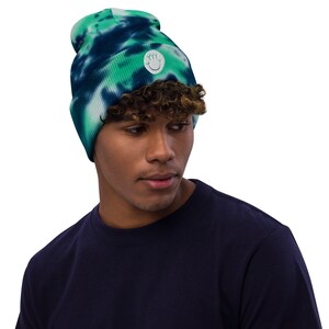 Boyyyish Logo Embroidered Tie-dye beanie