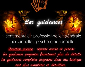 Guidance sentimentale, professionnelle, générale, psycho-émotionnelle
