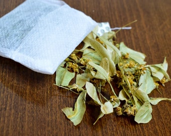 Linden tea bags, tilia, herbalist, natural herbs