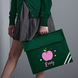Cartable rose personnalisé avec fruits et fruits pour la rentrée des filles pour la maternelle