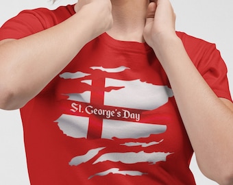 Camiseta grunge del día de San Jorge para mujer, camiseta grunge para mujer del día de San Jorge, regalos campestres para el día de San Jorge