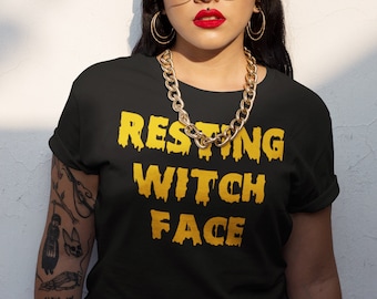 Resting Witch Face Halloween Costume , Halloween T Shirt, Halloween Outfit, Halloween Costume for Women, Womens Halloween Tee, Witch Costume