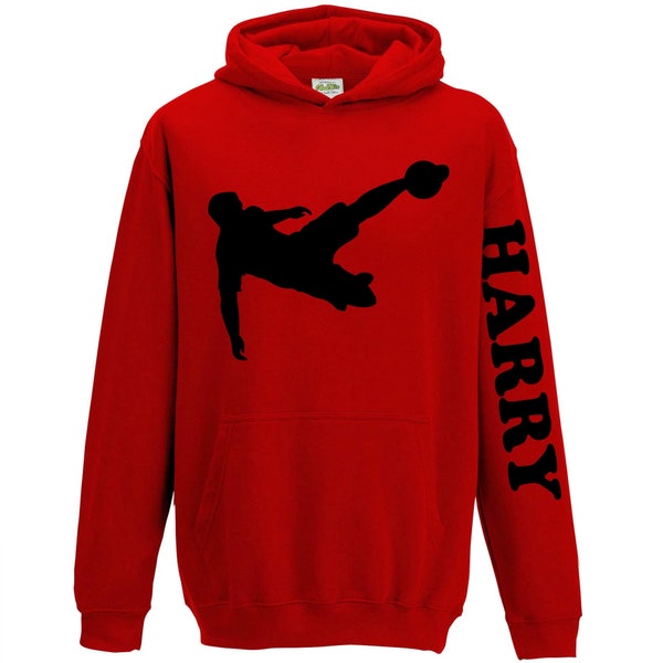 Personalisierte Fußball Hoodie für Jungen und Mädchen, Fußball Geschenke Benutzerdefinierte Name Geburtstagsgeschenk Weihnachten Top Sweatshirt