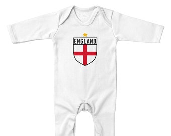Engeland Badge Romperpak, Baby Engeland Supporter
