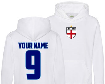 Sweat à capuche de football drapeau de l'Angleterre enfant