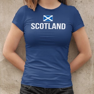 Schottland-Flagge-Fußball-Damen-T-Shirt