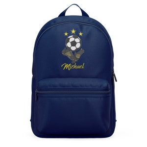 Mini sac à dos de football brodé personnalisé pour garçons et tout-petits, sac de broderie pour la rentrée