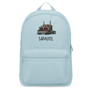 Mini sac à dos personnalisé camion brodé pour garçons, mini sac à dos personnalisé indispensable pour la rentrée des classes