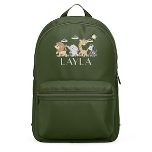 Mini sac à dos Safari brodé personnalisé pour enfants garçons filles tout-petits sac de broderie pour la rentrée