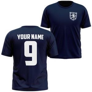 Benutzerdefiniertes Schottland-Abzeichen-T-Shirt mit Namen und Nummer für Kinder, personalisiertes Schottland-T-Shirt für Kinder, personalisiertes Fußball-Shirt