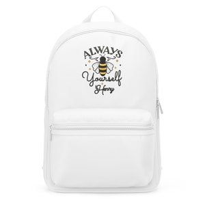 Mini sac à dos brodé pour fille Always Bee Yourself, sac à broder pour la rentrée scolaire pour les tout-petits
