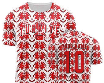 Türkiye Football Sports T Shirt unissex, Turquia Retro Football Shirt, Football Top