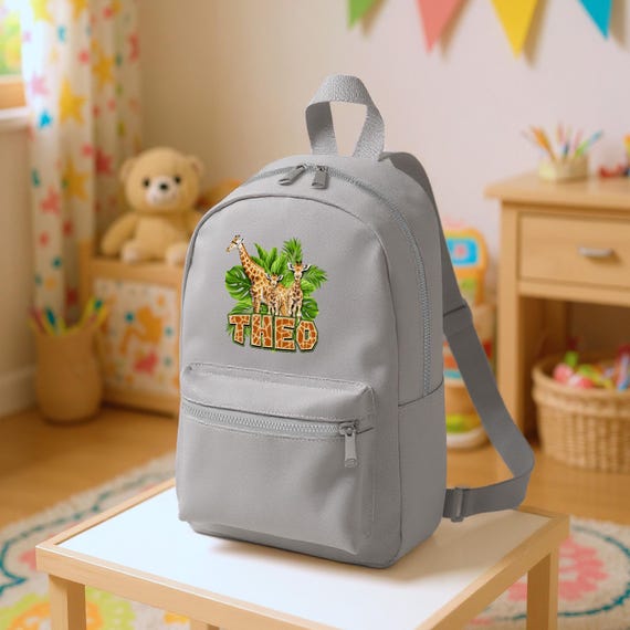 giraffe mini backpack Safari 3D Giraffe Mini Backpack, Giraffe and Calves Design Bags, Animal  Print Customised with Name, Back to School Bags for Youth and Child
