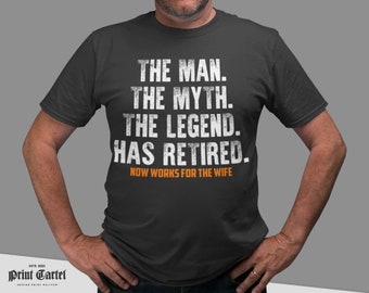 Camiseta The Man The Myth The Legend, camiseta aposentada, presente de aposentadoria, aposentado 2022, presente de novidade, camiseta engraçada, camiseta de aposentadoria