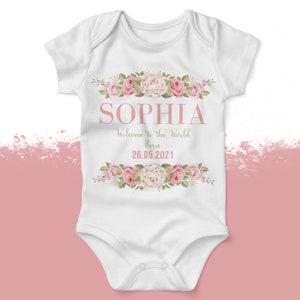 Personalised Announcement Baby Vest, Personalised Baby Grow, Personalised Baby Grow Bodysuit, New Born Gift, New baby Gift, Baby Shower Gift