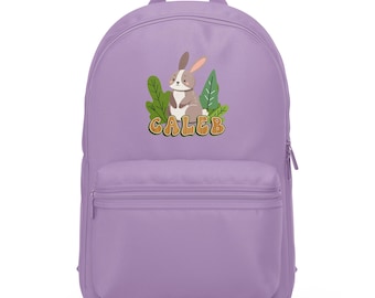 Customised Name Bunny Backpack for Kids, Cute Rabbit School Bag for Toddlers, Preschool & Kindergarten, Personalized Gift for Boys and Girls
