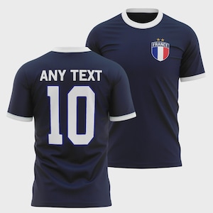 France Personalised Football T shirt For Men, Custom English Badge Mens Tee, Tee For Sports Event, England Football Gift image 1